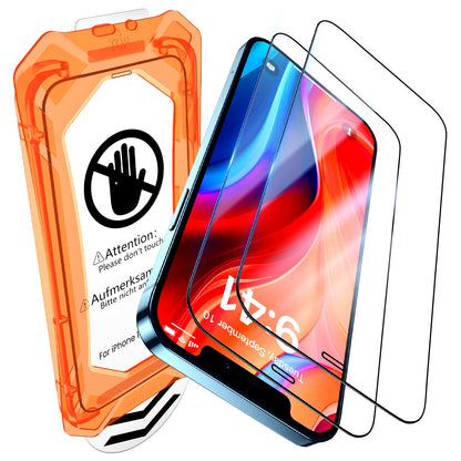 UniqueMe for iPhone 16 Pro Screen Protector - [Military Grade Shatterproof & 9H+ Hardness] Screen Protector 16 Pro Tempered Glass Full Coverage Protection, Easy Installation, 2 Packs