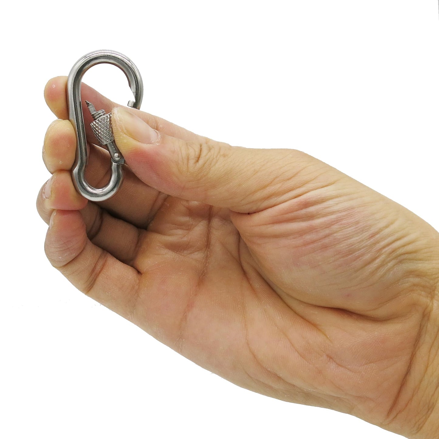 Outmate 304 Stainless Steel Carabiners -2 inch Heavy Duty, Durable & Rust-Free Clips for Gym, Swing, Dog Leashes, Hammocks, Keychains, and More(304,M5 with Screw,Pack of 12)