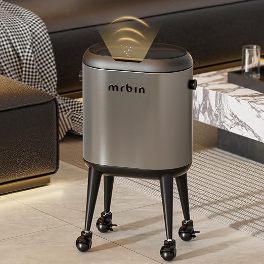 Stainless Steel Slim Bathroom Motion Sensor Trash Can