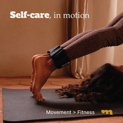 Movido Wearable Wrist & Ankle Weights - 1 lb each (2 per set) | Compact Workout Weights for Women & Men | Perfect for Yoga, Walking, Pilates, Home Workouts (Carbon)