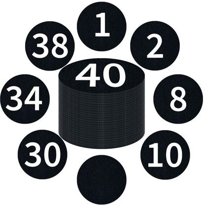 60 Pcs 6" Large Removable Number Spot Markers Black Classroom Floor Stickers with Numbers 1-40 Vinyl Floor Decals Line up Sitting Dots Stickers for Teachers Students for Elementary Preschool
