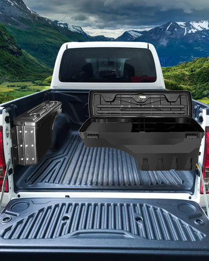 SCITOO Truck Bed Tool Box for Ford F-250 F-350 F-450 Super Duty 1999-2016 Right Passenger Side,Multi-Compartment Dividers Organized Storage,Heavy Duty & No-Drill Installation