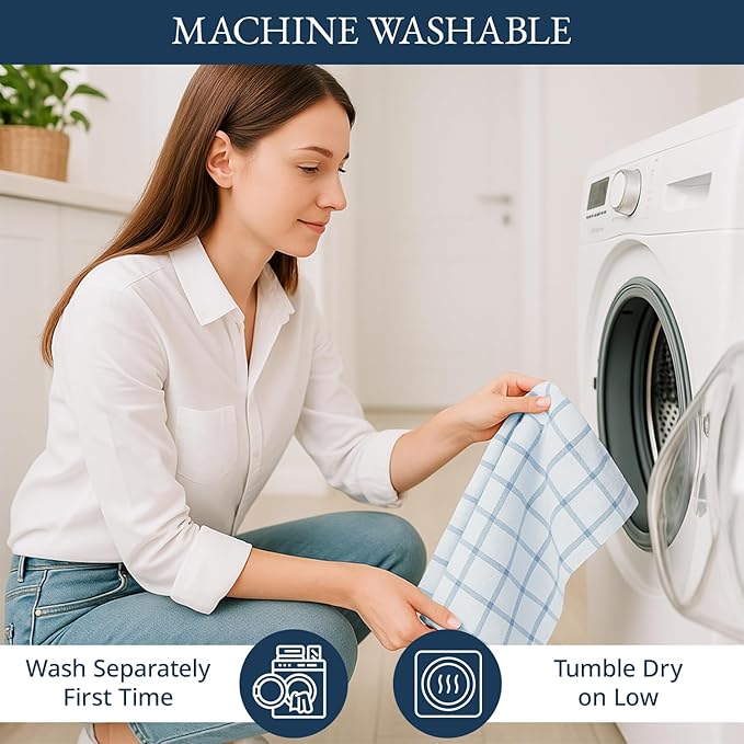 LANE LINEN Dish Towels Set of 12-18” x 28” Soft, Absorbent Cotton Kitchen Towels