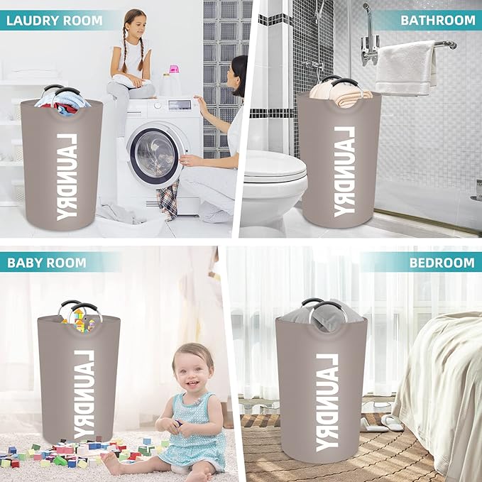 StorageRight 115L Large Laundry Basket, Laundry Hamper, Dirty Clothes Hamper