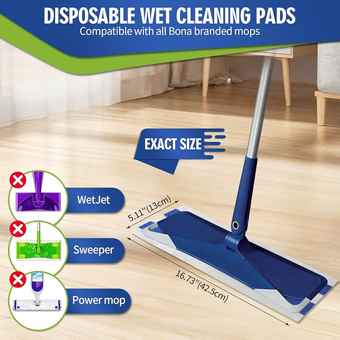 Disposable Wet Cleaning Pads for Hardwood Floor Compatible