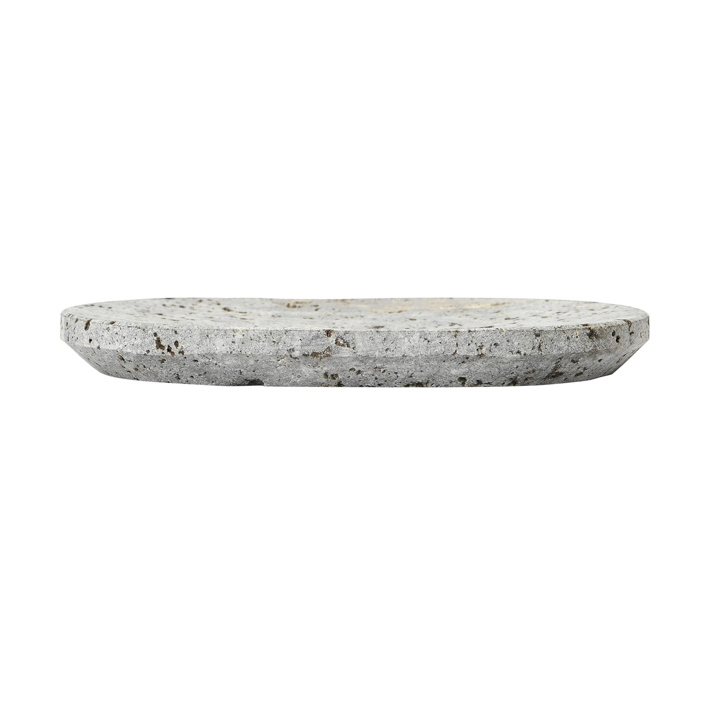 Creative Co-Op Travertine Soap Dish, Grey