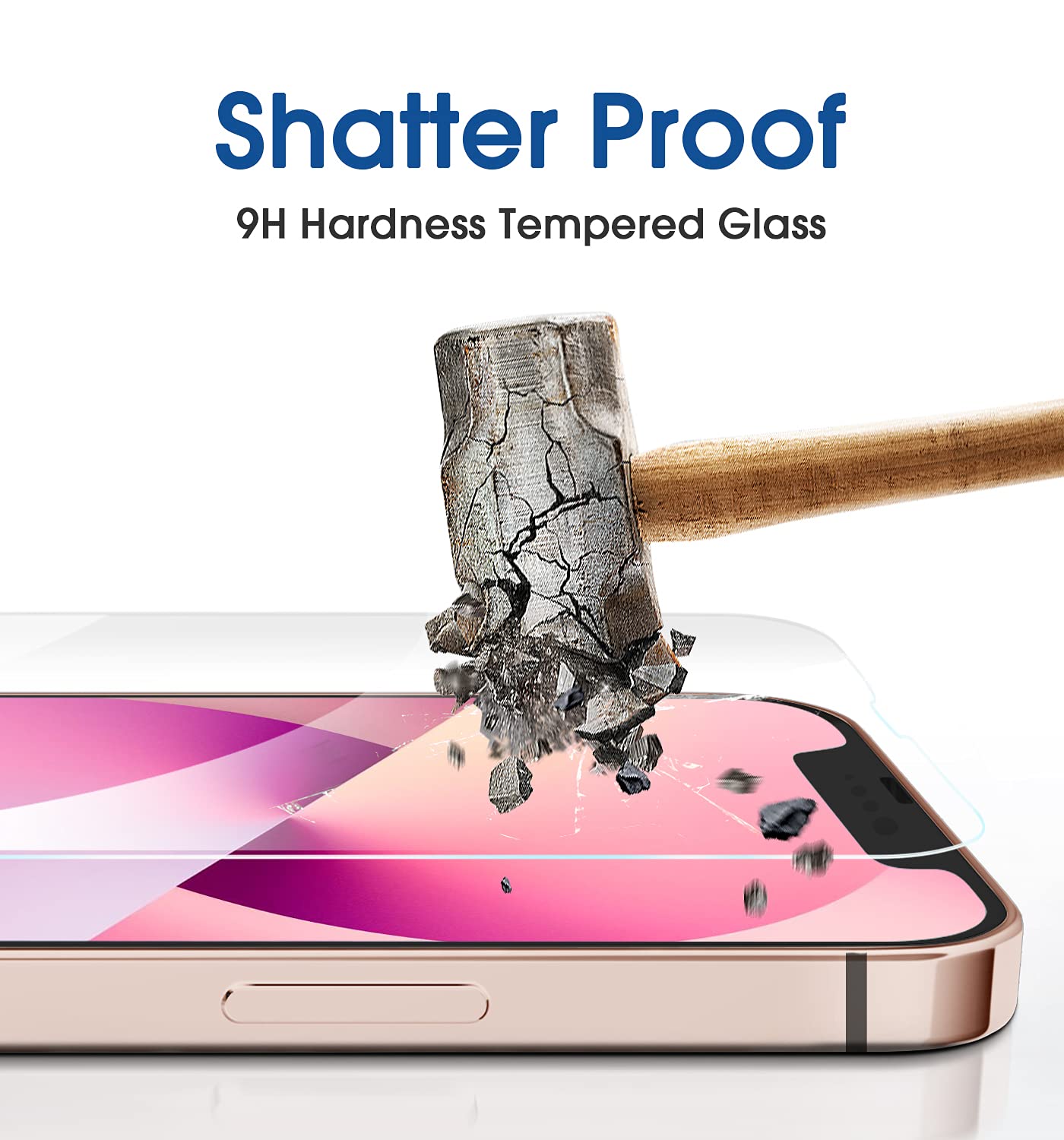 amFilm Auto-Alignment OneTouch for iPhone 16 [6.1''] Screen Protector + Camera Lens Protector, Tempered Glass, 30 seconds Installation, Bubble Free, Case Friendly, Anti-Scratch [2+2 Pack]