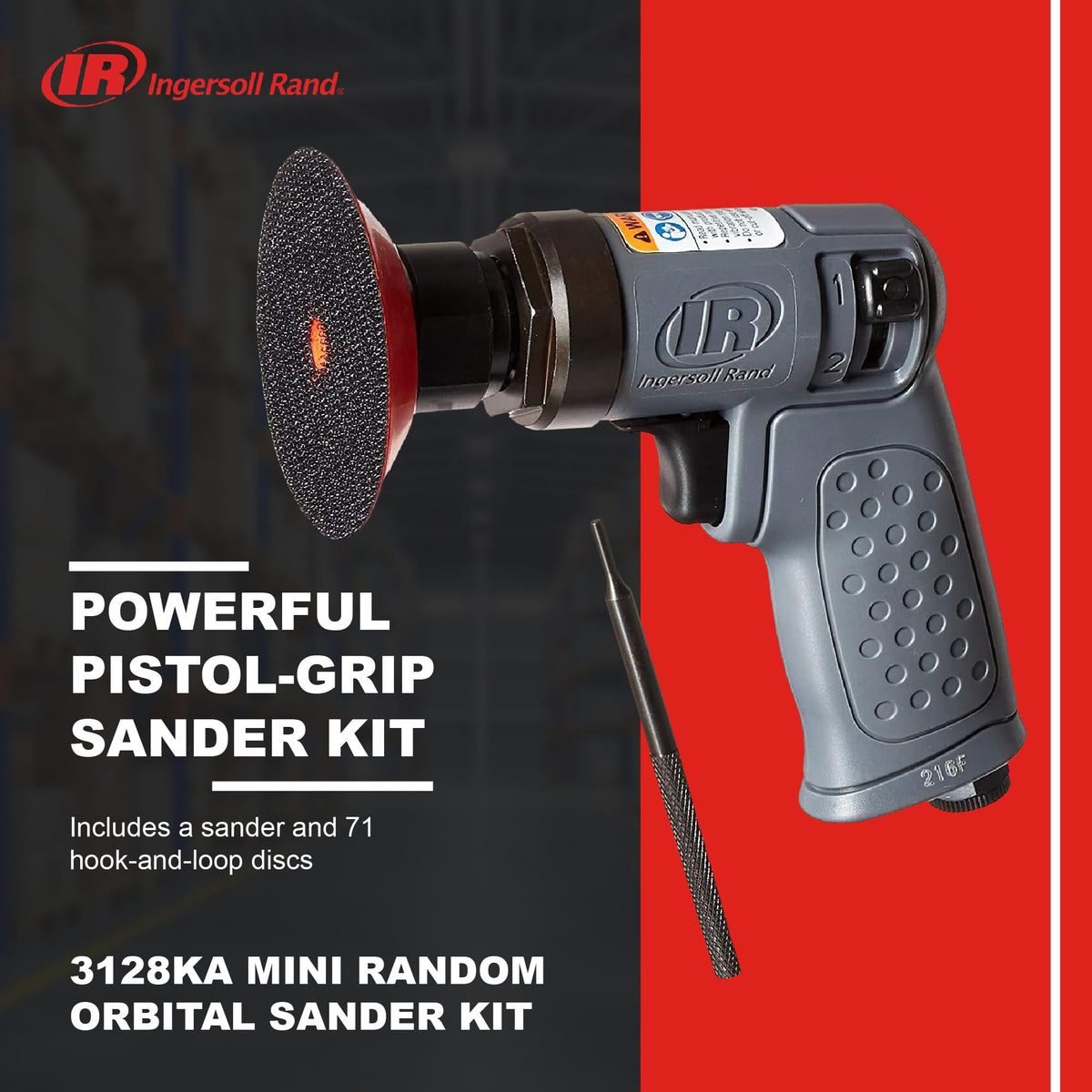 Ingersoll Rand 3128KA Mini Random Orbital Sander Kit