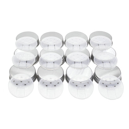 A Pack 4oz 120ml square spice jar with silver lid shakers and labels