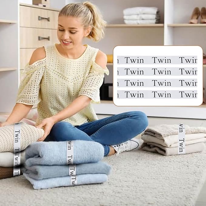 4PCS Bed Sheet Organizer Bands, Storage Labels and Sheet Keepers