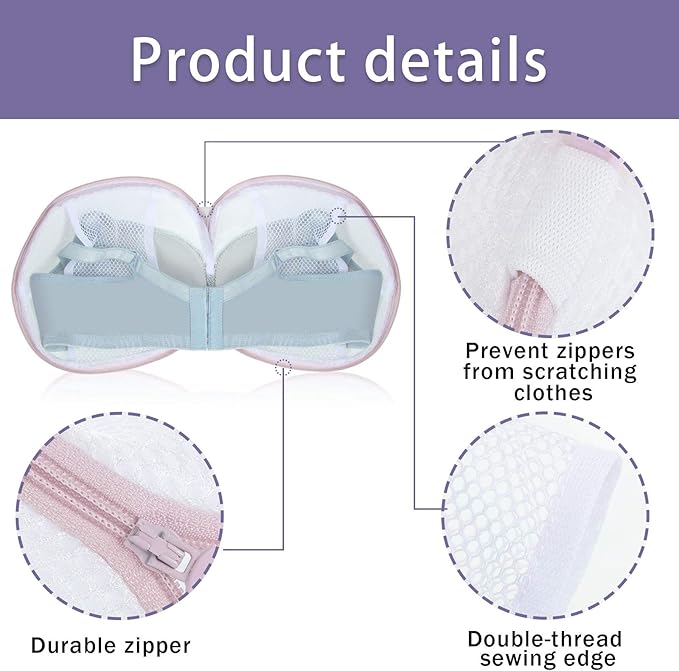 Shappy 6 Pieces Bra Washing Bag