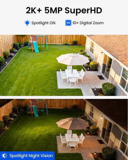 REOLINK Home Hub mini with 4X Argus 3 Pro+Solar Panel, Solar Security Cameras Wireless Outdoor, 2.4/5 GHz WiFi, Solar/Battery Powered, Smart Detection, Motion Recording, No Monthly Fee
