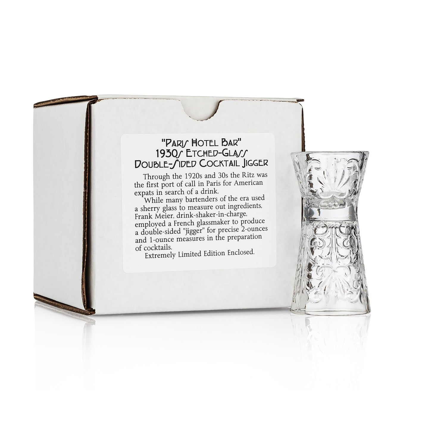 1930s Paris Crystal Double-Sided Cocktail Jigger (Gift Box)