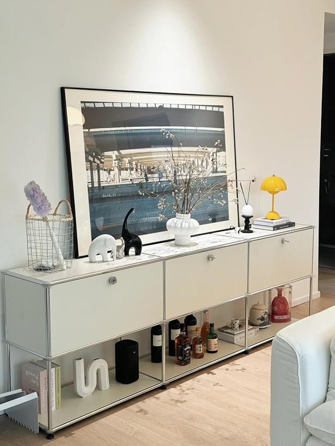 Modern Storage Cabinet Sideboard Versatile Free-Standing Organizer Cabinets
