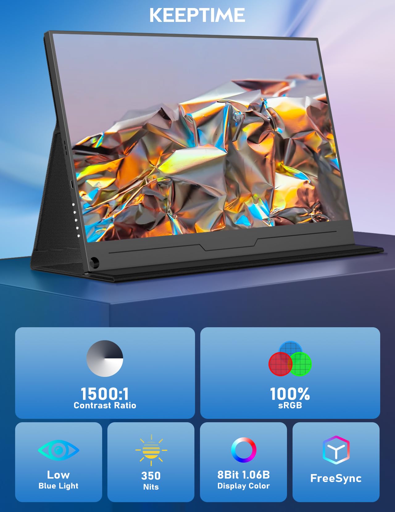 4K Portable Monitor 13.3" 3840 x 2160 UHD USB-C HDMI Laptop Monitor, 100% sRGB IPS Computer Gaming Display HDR Travel Monitor w/Speakers for Laptop Xbox PS5 Switch PC Phone