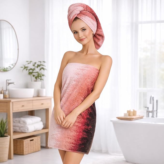 SEMAXE 12-Piece Family Bathroom Towel Set