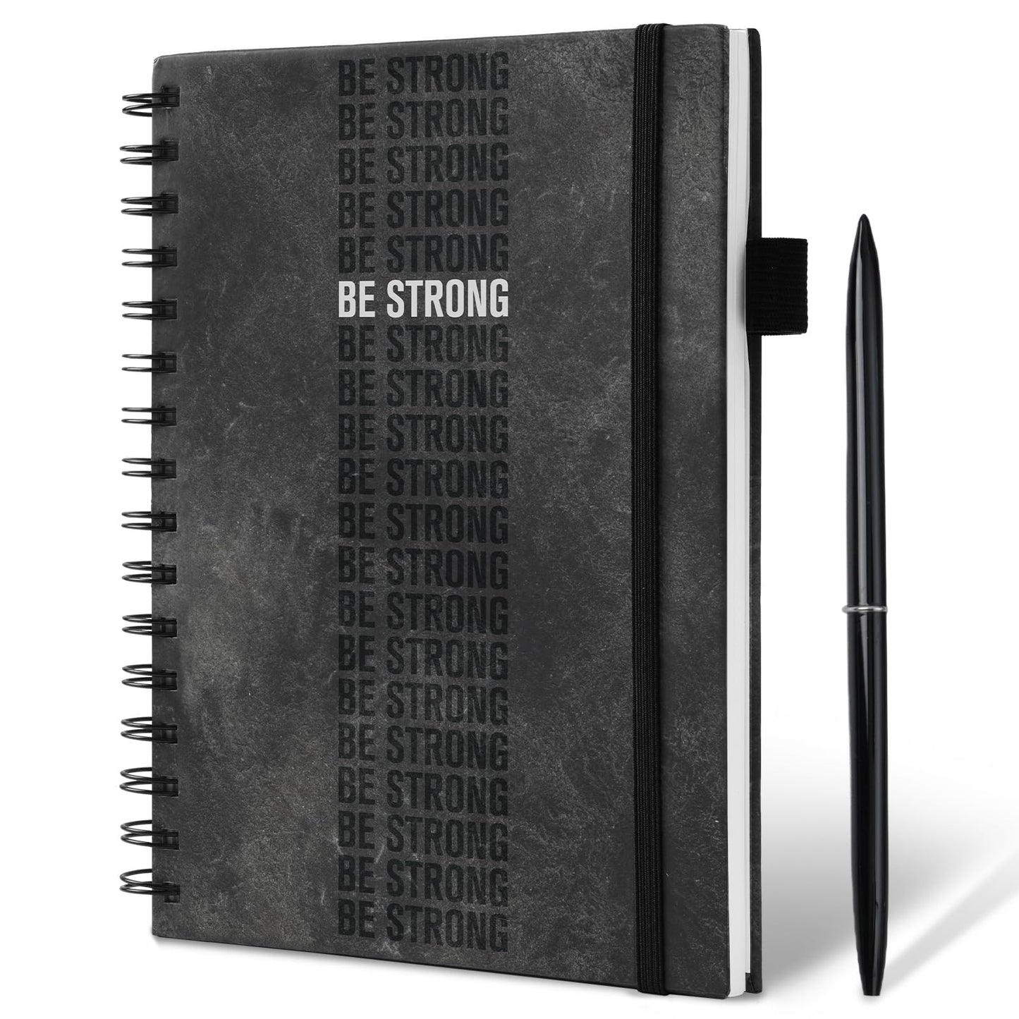 Workout Journal for Men & Women, Workout Planner with Monthly Calendar, ( 8.3" x 6") Grayish-black Texture Hardcover Workout Log Book Track Training, Diet, Progress, Achieve Wellness Goals, Perfect for Fitness Enthusiast