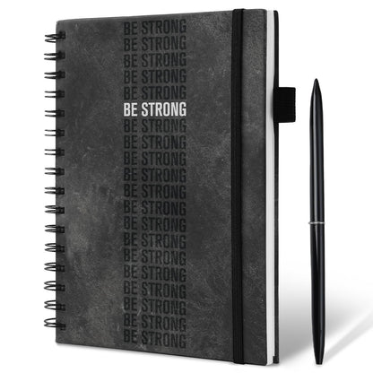 Workout Journal for Men & Women, Workout Planner with Monthly Calendar, ( 8.3" x 6") Grayish-black Texture Hardcover Workout Log Book Track Training, Diet, Progress, Achieve Wellness Goals, Perfect for Fitness Enthusiast