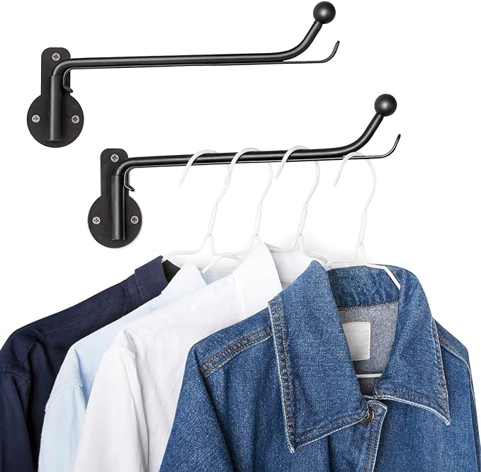 Mkono Wall Mounted Drying Rack Laundry Clothes Hanger