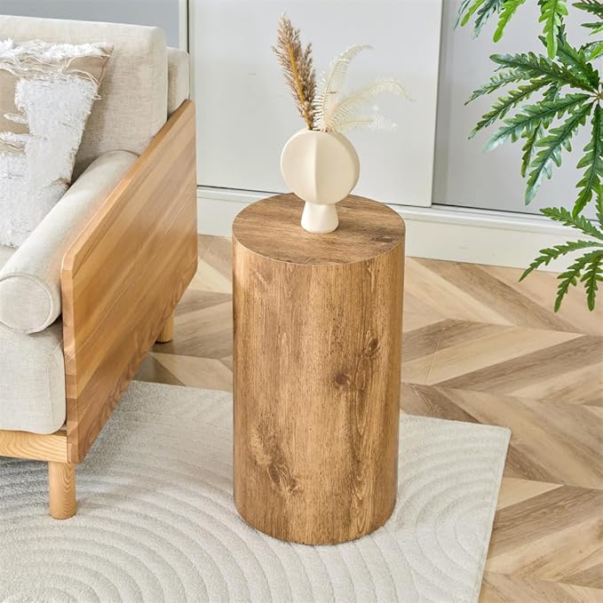 Round Side Table, End Table Living Room Table, Sofa Couch Bedside Table