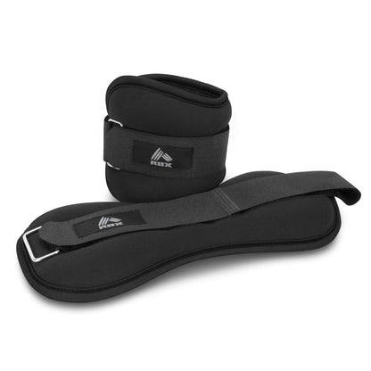 RBX 1LB Ankle & Wrist Weights for Women and Men - Velcro Straps Made for Jogging, Walking, Resistance Training, and Physical Therapy (Set of 2) - Soft Touch Material