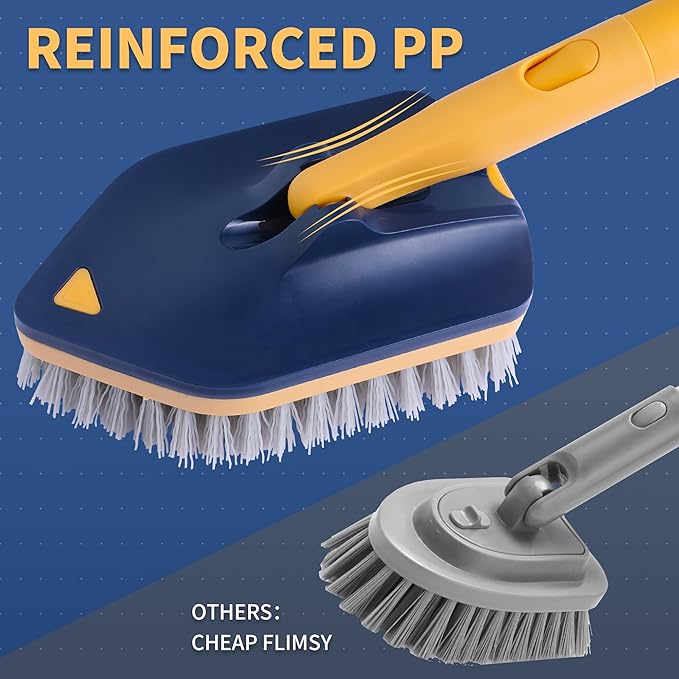 BOOMJOY Tub Scrubber with Long Handle, No Scratch Shower Cleaning Brush