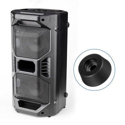 4Pcs Heavy-Duty Rubber Feet Speaker Isolation Pads with Stainless Steel Screws for Subwoofer, Subwoofer, Guitar Amps, Furniture, Turntables, Cutting Boards, Cabinets 0.98“ W x 0.47” H (Black)