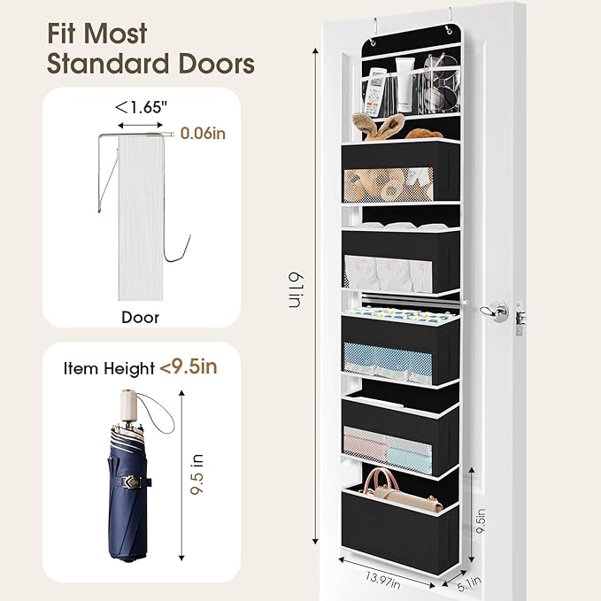 6-Tier Over The Door Organizer Hanging Storage Organizers