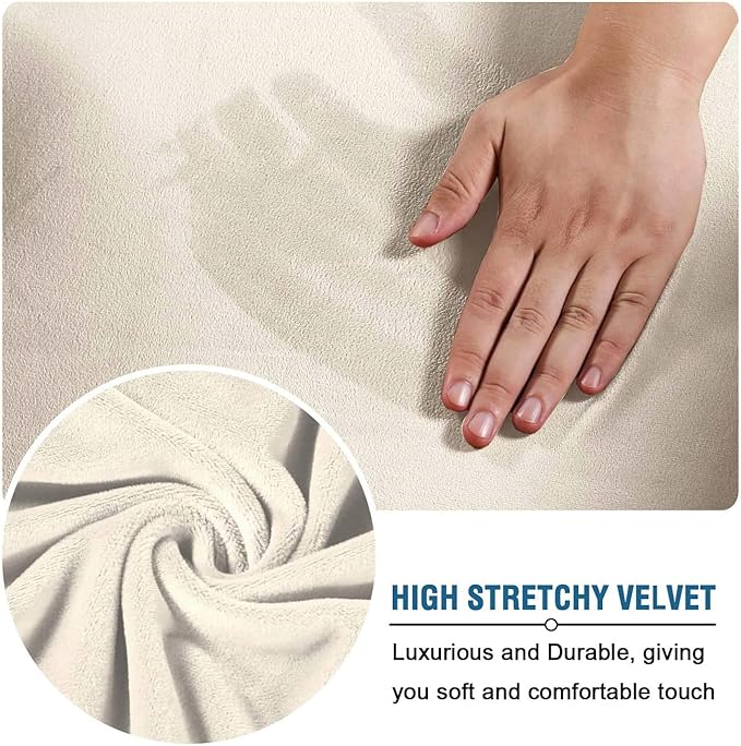 H.VERSAILTEX Rich Velvet Stretch 2 Piece Cover Chair Slipcover Sofa Cover