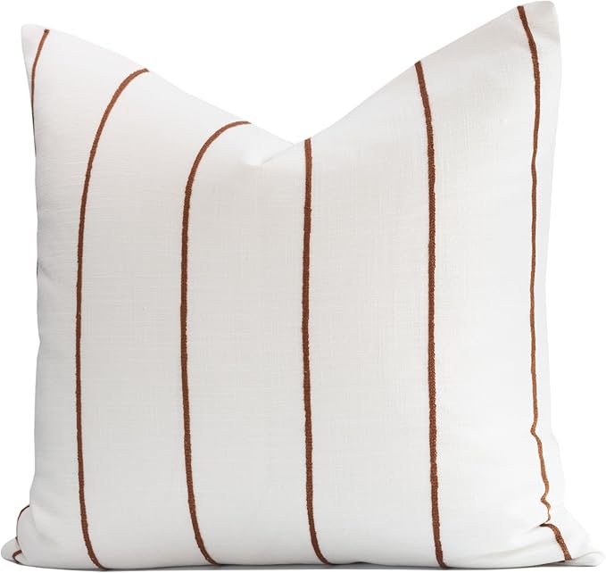 Crumbs Home Modern Farmhouse Fall Linen Indoor Outdoor Throw Pillow Cover Only