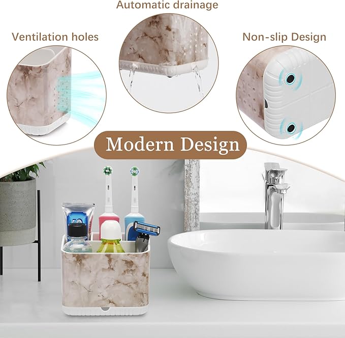 Toothbrush Holders for Bathrooms, Kids Electric Toothbrush and Toothpaste Holder