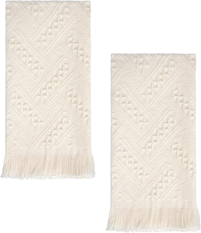 Luxury Decorative Hand Towels Bathroom: 2 Packs 14X30 100% Cotton Turkish