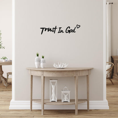 YATEASLU “Trust in God” Sign Inspirational Scripture Wall Art for Home Decor, Faith-Based Living Room Wall Art & Heartwarming Gift