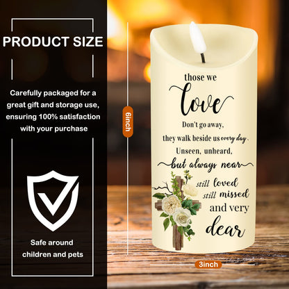 Gerrii Memorial Candles Sympathy Gifts LED Flameless Cardinal Bereavement Candles for Loss of Loved One Sympathy Cardinal Gifts Battery Candle for Prayers(Bright Style)
