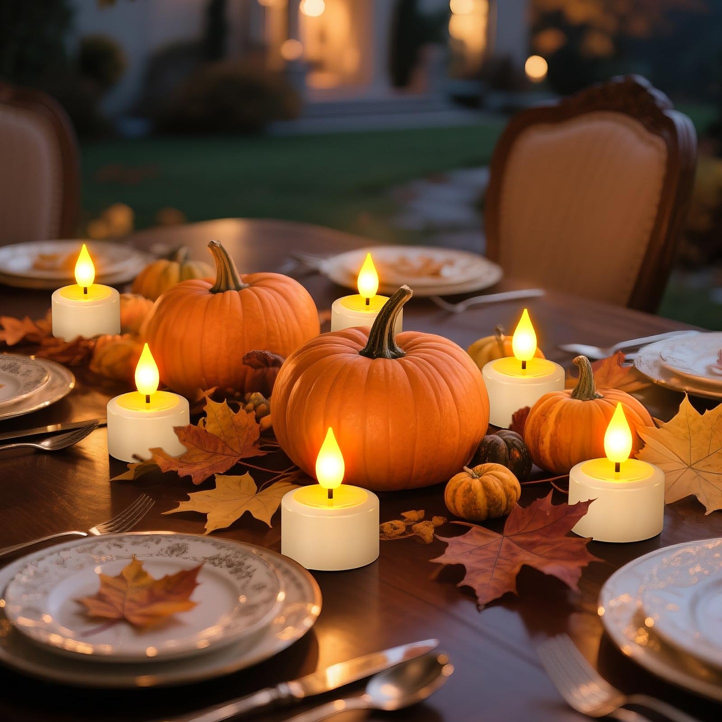 SoulBay Rechargeable Tea Lights, 12pcs Battery LED Flameless Tealight Candles with Remote Control Timer, Candle Light with USB Charging Cables for Home Room Table Halloween Christmas Decorations