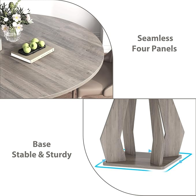 IBF Round Dining Table, Farmhouse Pedestal Dining Tables