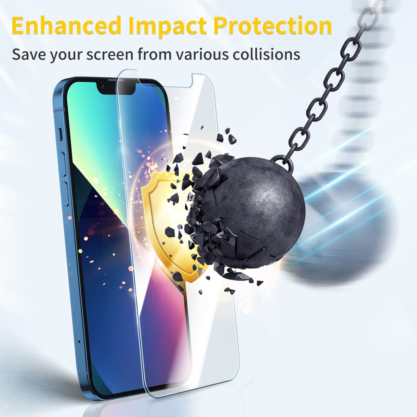 UNBREAKcable Shatterproof Tempered Glass Screen Protector for iPhone SE 2022/SE 2020, iPhone 8/7 [3-Pack] [99.99% HD Clear] [Easy Installation Frame] [9H Hardness][Bubble Free] for Apple 4.7''