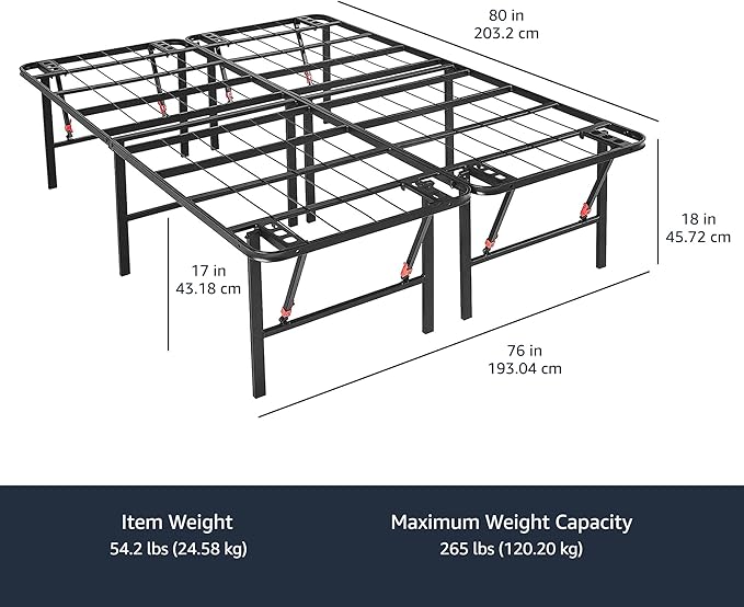 Amazon Basics Foldable Metal Platform Bed Frame