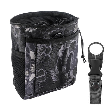 Drawstring Highend Rock Climbing Chalk Bag with a Carabiner Different Pockets for Climbing Bouldering, Gymnastics, Gym Pouch, Cross Fit and Lifting 1pcs (Black Camouflage)