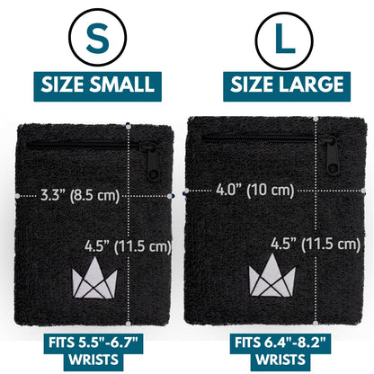 The Friendly Swede Wrist Wallets for Men & Women — Wristband Pocket with Zipper for Jogging, Cycling & Walking - Wrist Pouch for Men for Storing Cash, Keys & Credit Cards - Ankle Wallet - 2 Pack