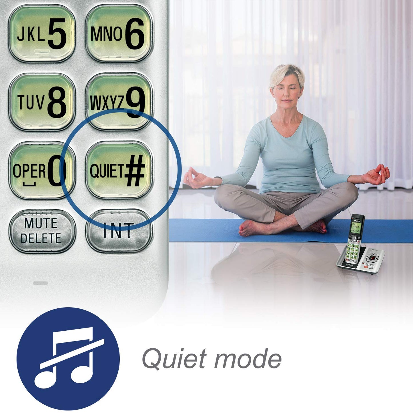 VTech CS6719-2 2-Handset Cordless Phone with Caller ID/Call Waiting, Handset Intercom & Backlit Display/Keypad, Silver