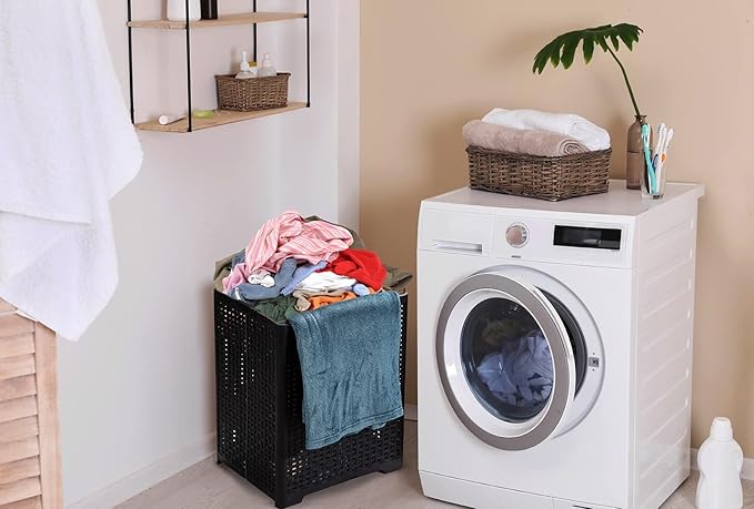 42L Collapsible Plastic Laundry Baskets, Foldable Laundry Hamper