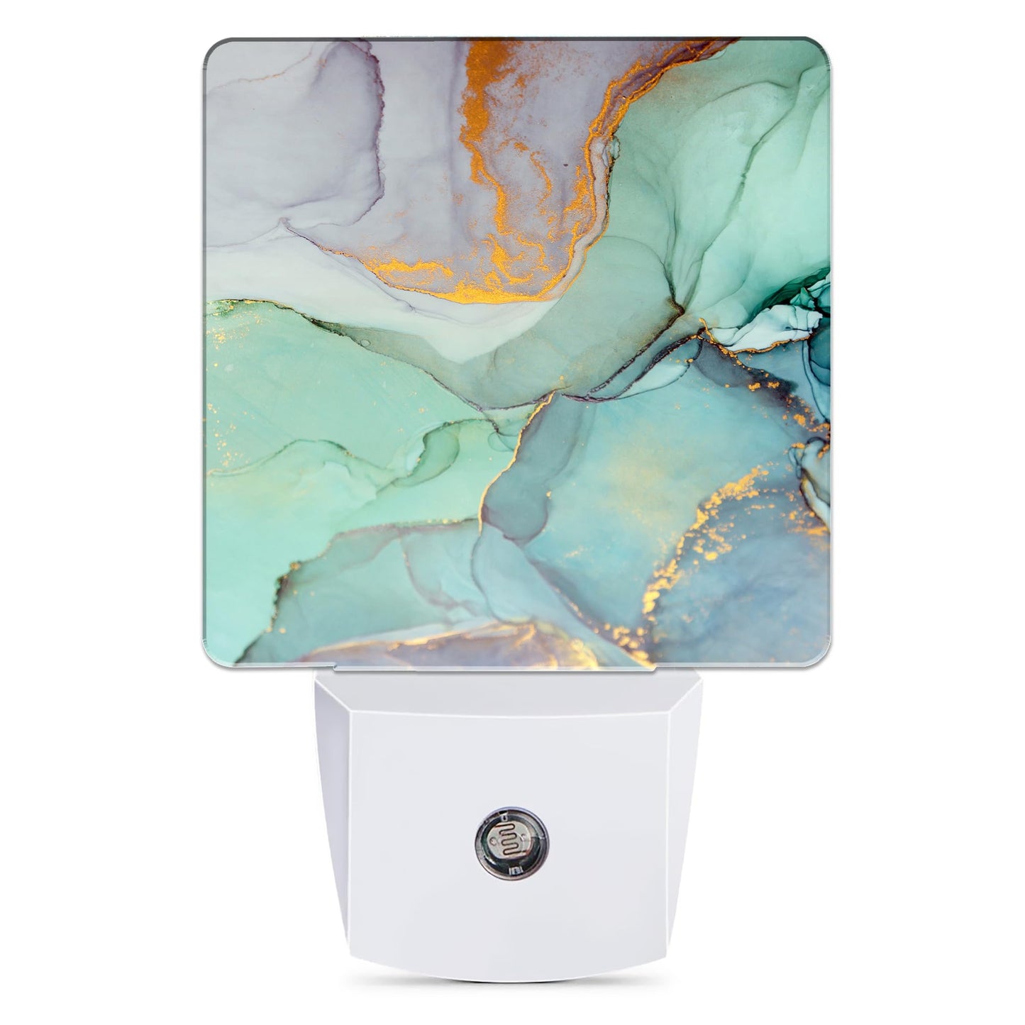 Jopowide Green Marble Dusk to Dawn Night Light, Auto Sensor Lamp Home Indoor Stairway Kitchen Corridor, Night Lights Plug into Wall Decor, Boys Girls Women Men Room Gifts