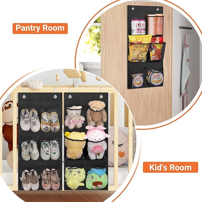 KIMBORA 2 Packs Narrow Over the Door/Wall Shoe Organizer, Small Hanging Shoe