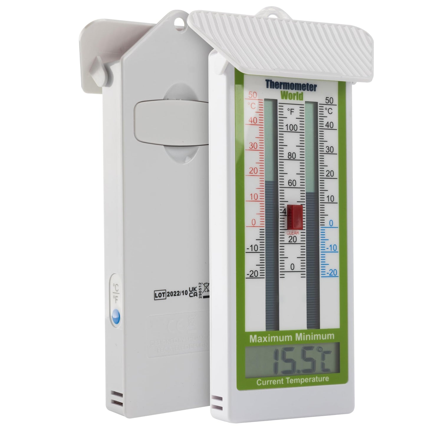 Digital Max Min Greenhouse Thermometer Room Temperature - Classic Max Min Thermometer to Measure Maximum and Minimum Temperatures - Easy Wall Mounted Greenhouse Accessories Indoor or Outdoor