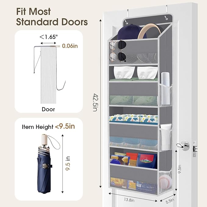 2 Pack Over The Door Organizer, Hanging Storage Organizer