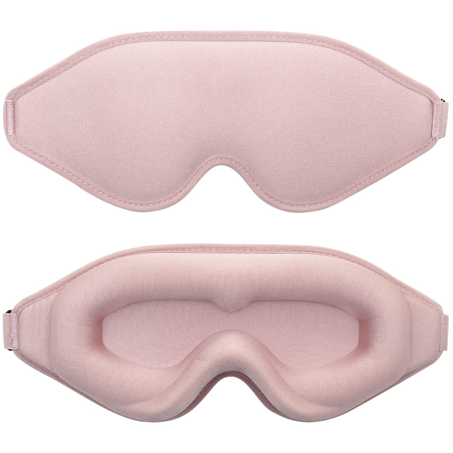 3D Contoured Sleep Mask for Women Men,Effective Light Blocking Eye Mask Sleeping Soft Night Blindfold with Adjustable Strap(Pink)
