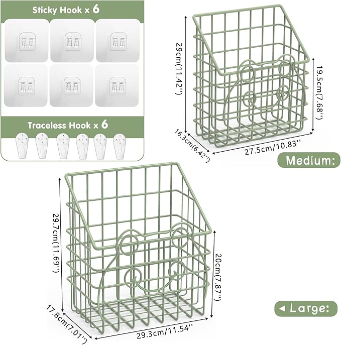 2 PackBath Toy Organizer, Wall Mounted Shower Storage Basket