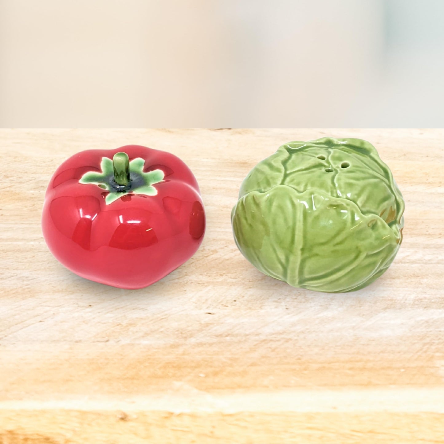 Tomato and Cabbage Salt and Pepper Shaker Set