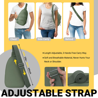 Tuwubi Crossbody Bags for Women, Sling Bag for Men, Small Hiking Backpack Anti Theft Lightweight for Outdoors Travel (M, Black)